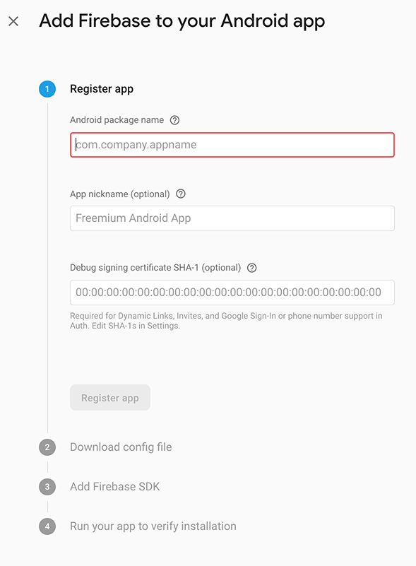 Google Cloud Messaging sender ID