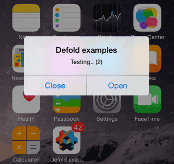 iOS notification