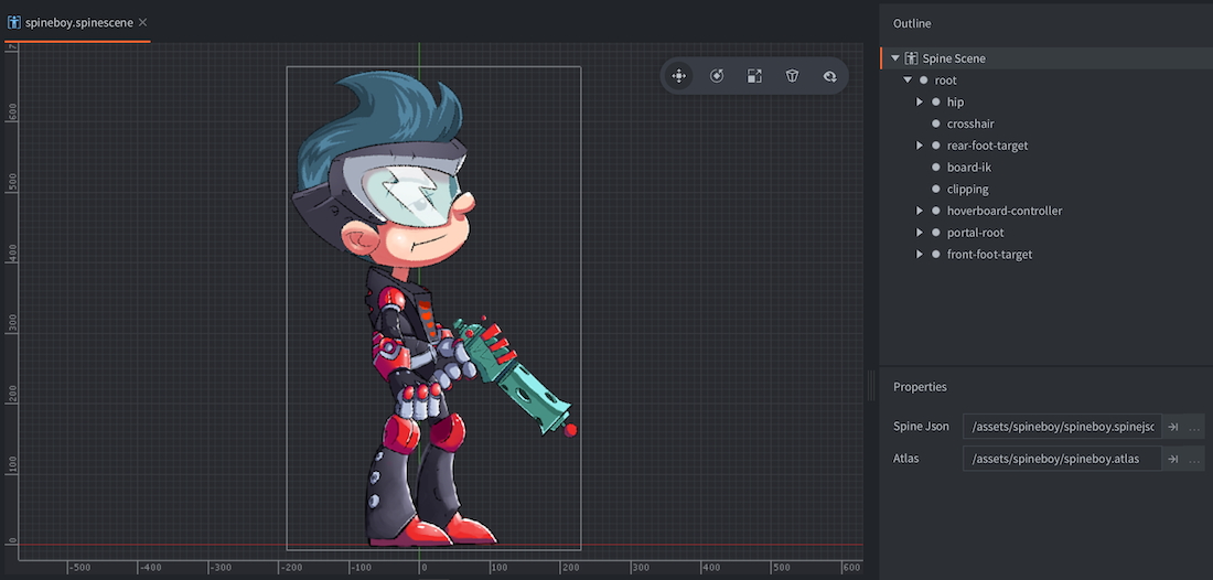 Setup the Spine Scene