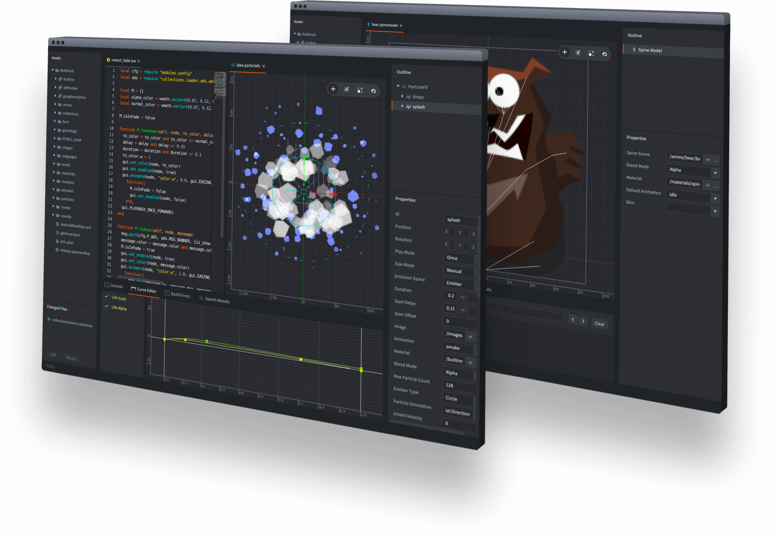 Defold editor ready to use without additional SDK setup