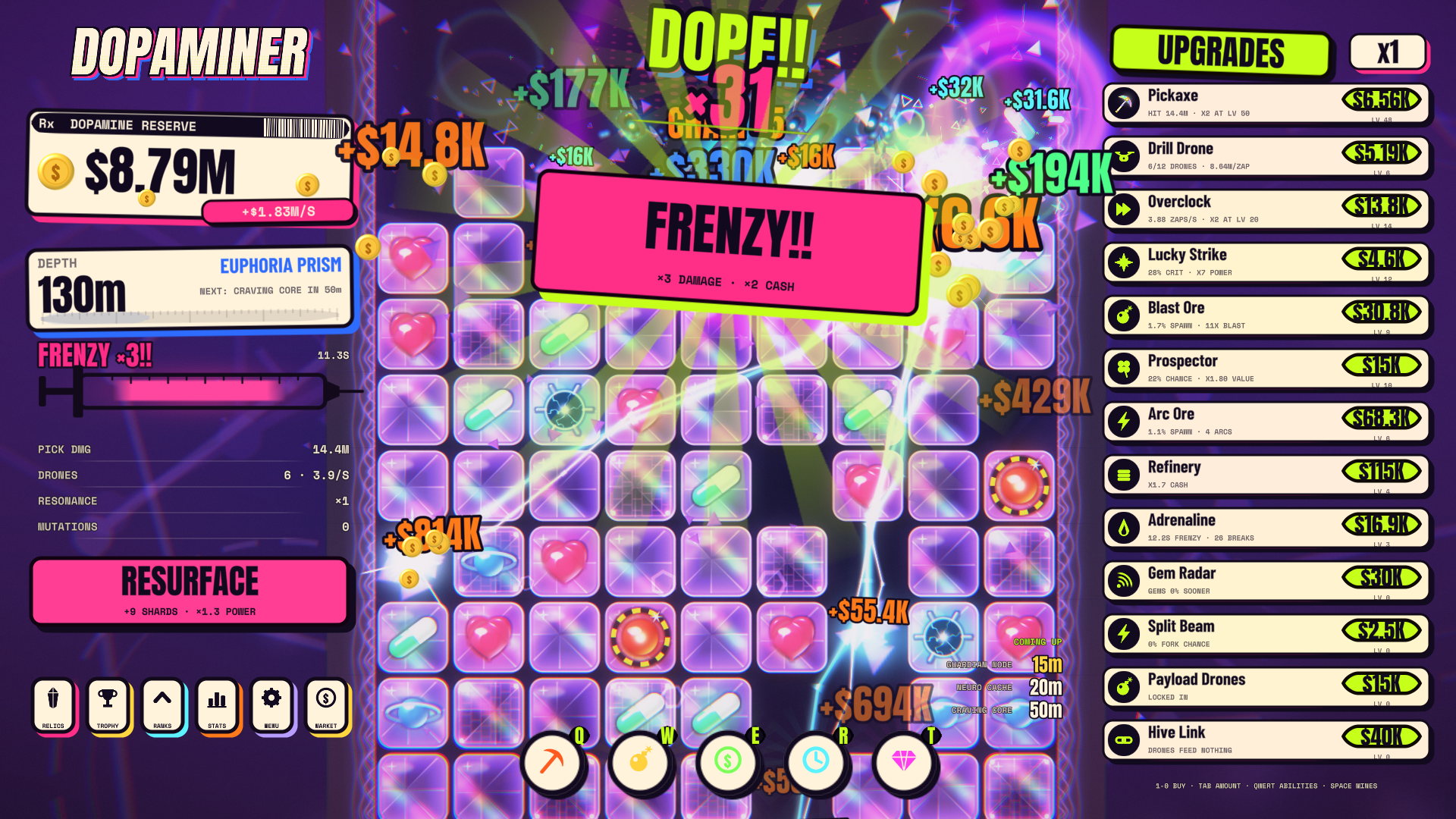 Death Cascade gameplay