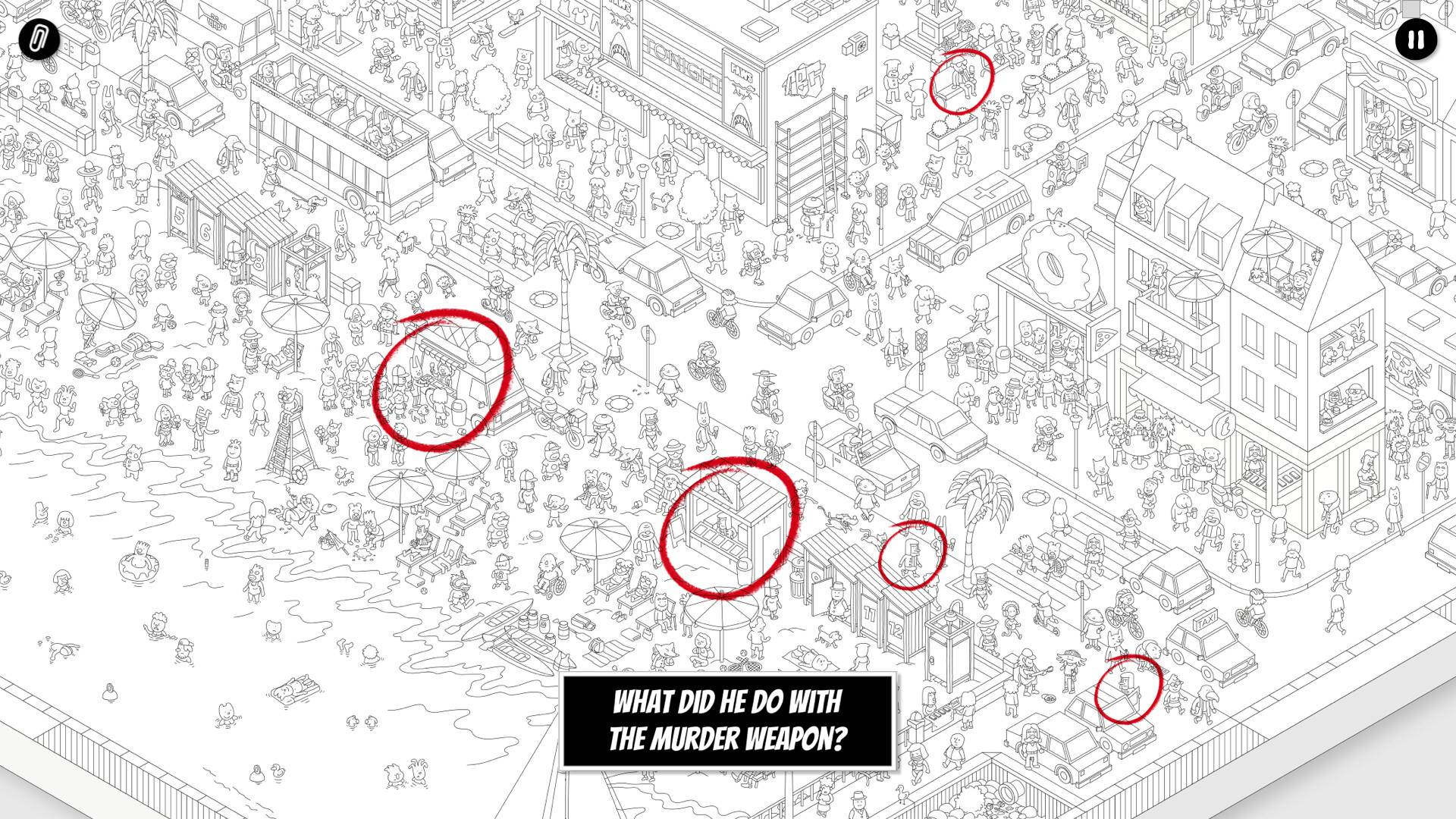 The city map in MicroMacro: Downtown Detective