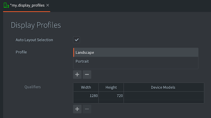New display profiles
