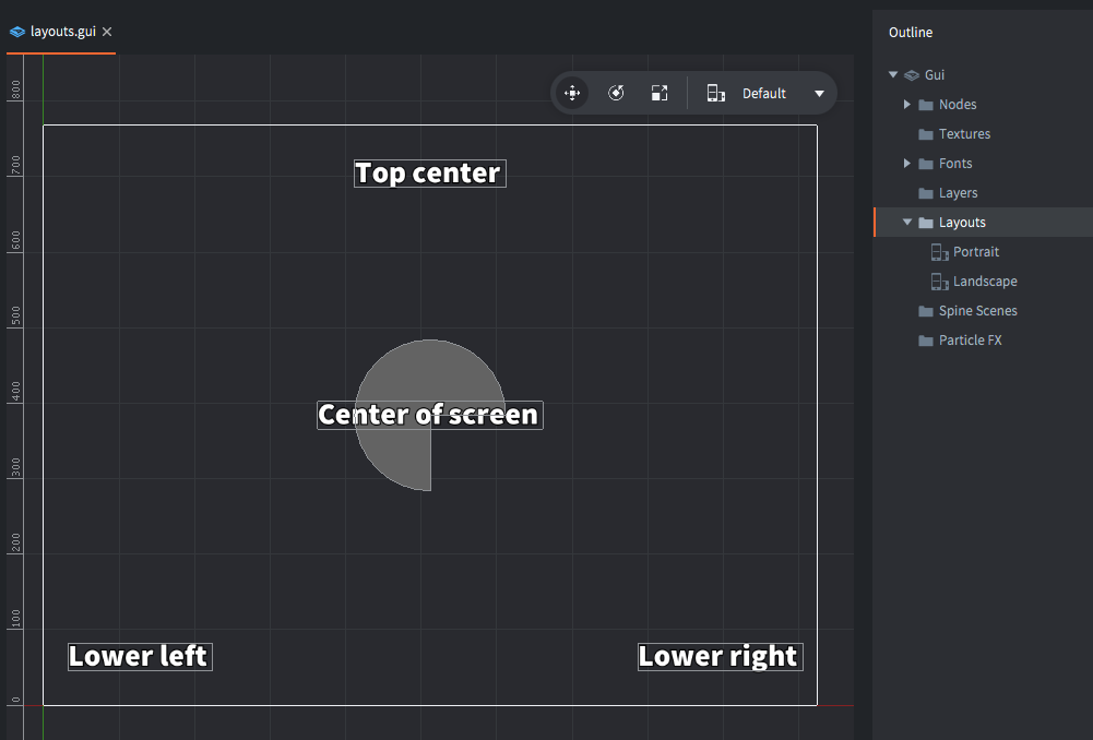 Editing default layer
