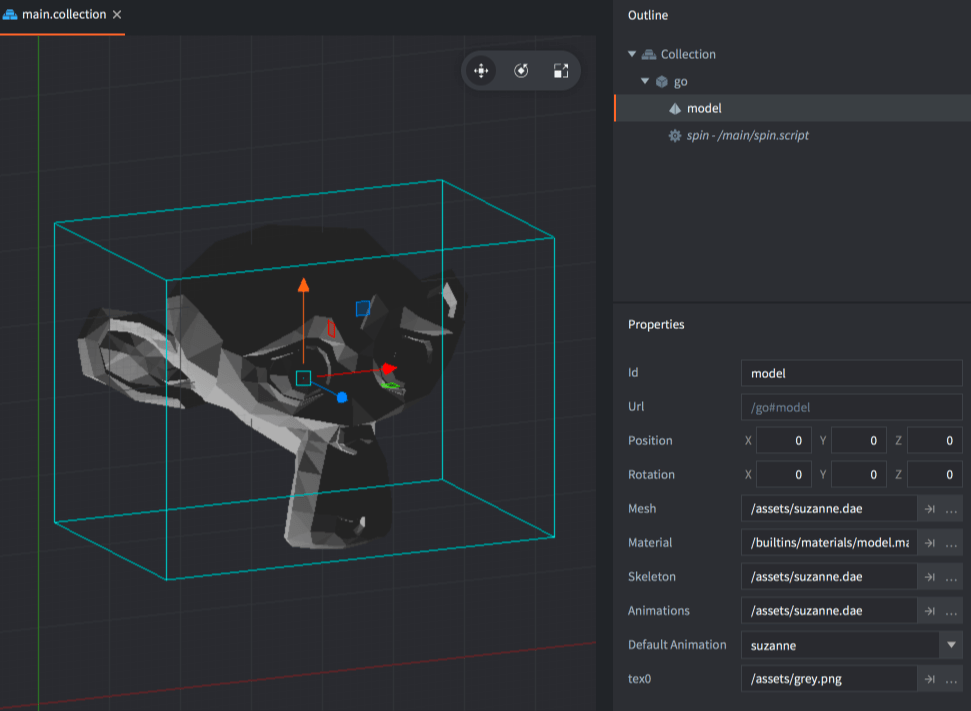 游戏对象中的模型