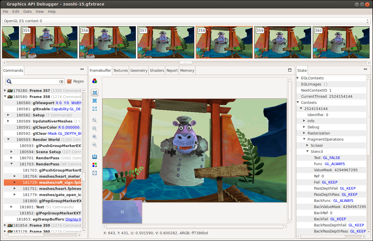graphics api debugger