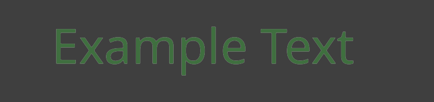 Example Text rendered half-alpha green
