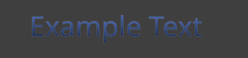 Example Text with a vertical blue gradient