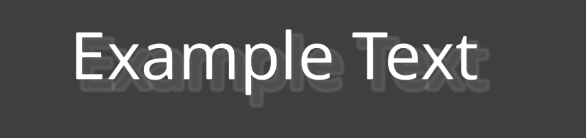 Example Text with an offset shadow