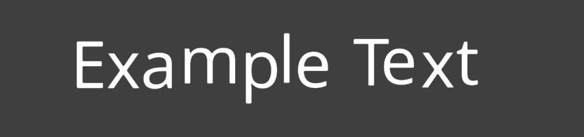 Example Text with an animated per-glyph shake