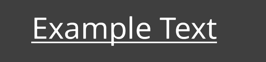 Example Text with a solid underline