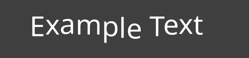 Example Text with an animated per-glyph wave