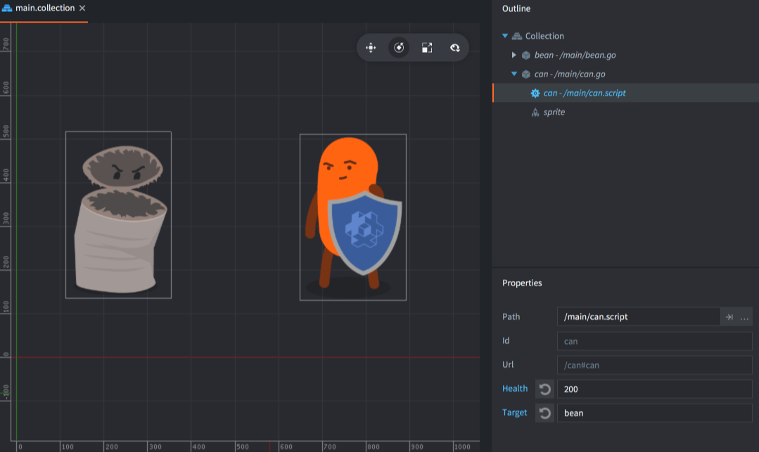 Component with properties