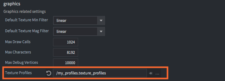 设置纹理配置文件