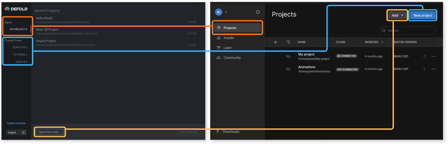 Сравнение экранов приветствия