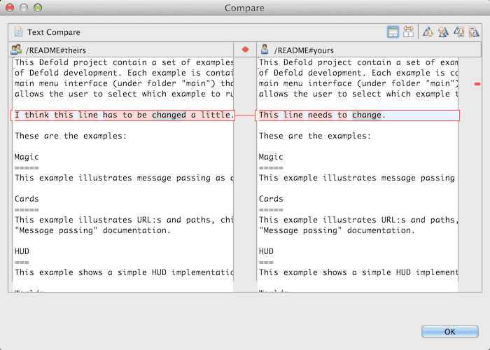 Compare conflicting files
